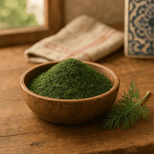 سبزی معطر شوید خشک برای غذا و استفاده در دمنوش