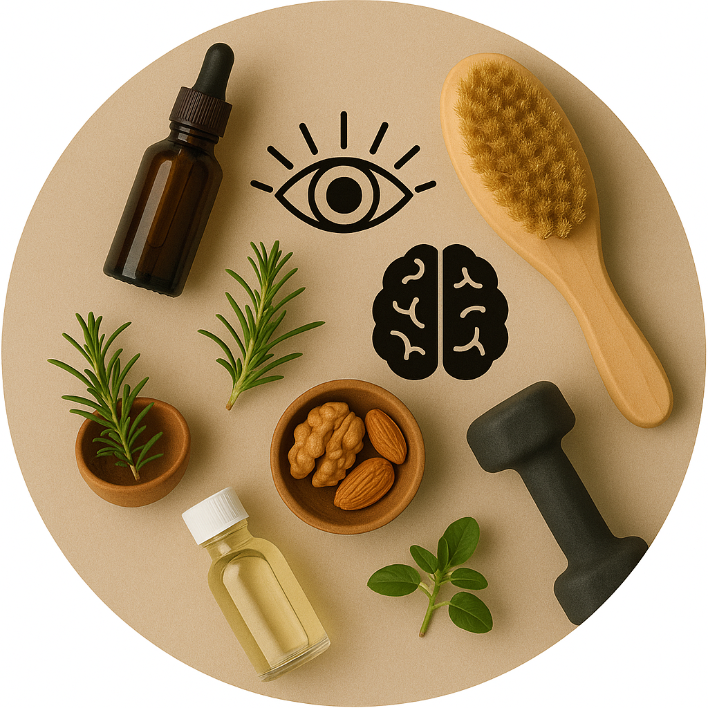 دسته‌بندی محصولات تندرستی و زیبایی برای با نشان‌دادن مواردی مثل مغزها، شانه طبیعی،روغن و گیاهان افزایش حافظه برای این دسته‌بندی عکسی طراحی شده است.