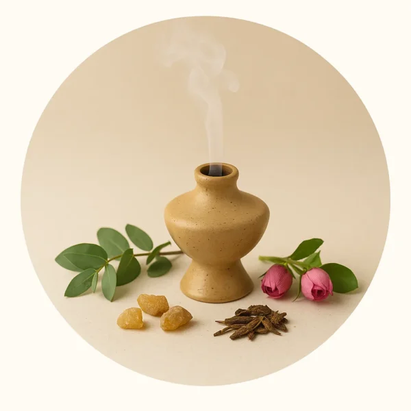 گیانی برای درمان با بخور اکثرا بیماری‌های تنفسی و مغزی و پاکسازی محیط