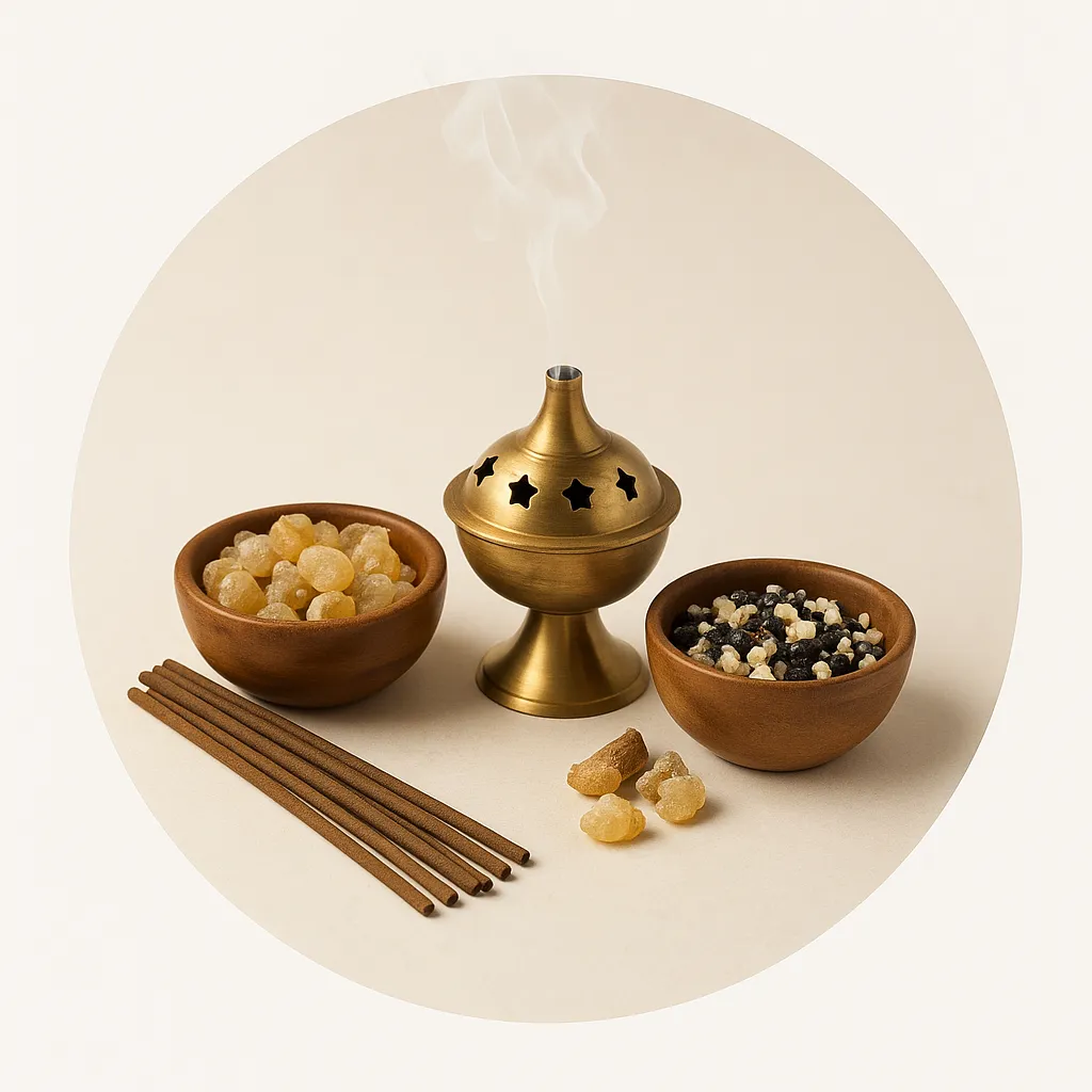 دسته گیاهان رایحه و بخور برای درمان و پاکسازی محیط استفاده می‌شوند.