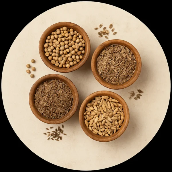 دسته دانه و بذر که کیفیت عالی دانه‌های درمانی گیاهان مختلف را فراهم آورده است.
