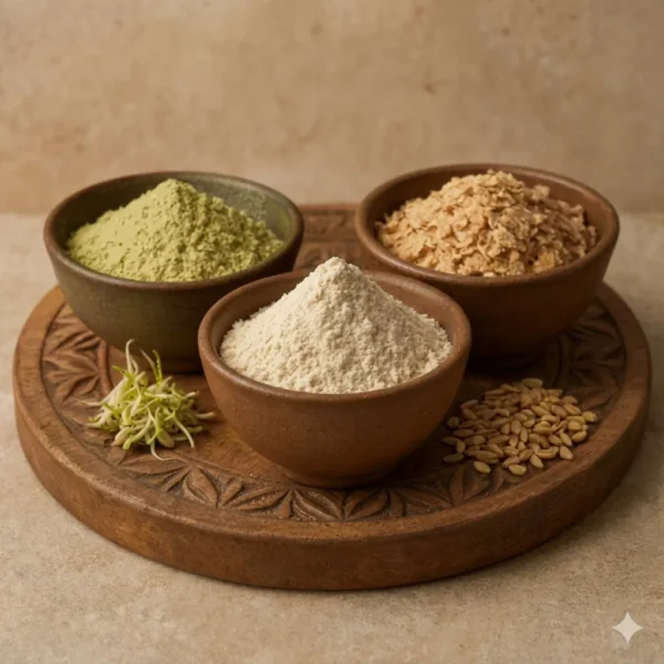 ما برای خوراک مقوی کودکان و بزرگسالان محصولاتی مثل سویق و پودر جوانه و سبوس‌های مختلفی را به شکل طبیعی فراهم آورده‌ایم.